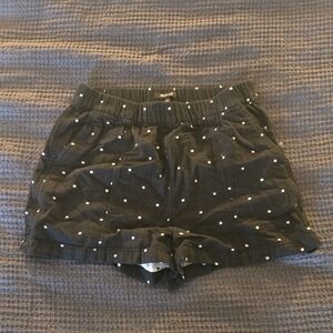Madewell Black Shorts with White Dots Size S